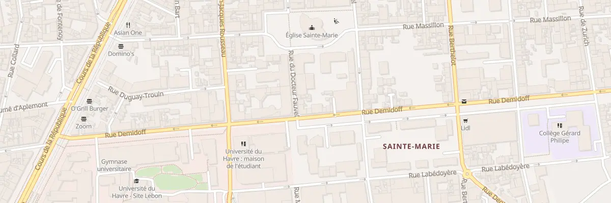 Plan du 6 Rue Doc Fauvel au Havre