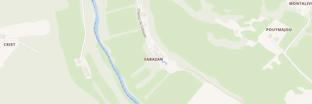 Plan du 1355 Che de Sabazan à Sainte-Maure-de-Peyriac