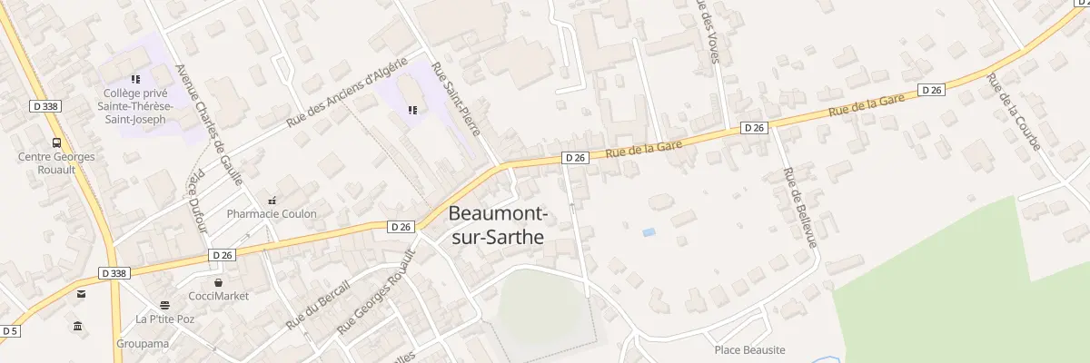 Plan du 26 Rue de la Gare à Beaumont-sur-Sarthe