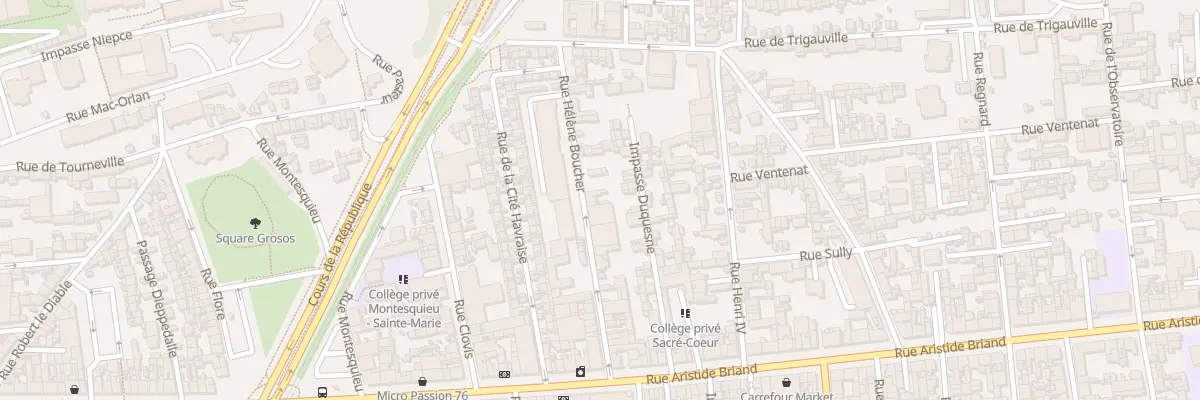 Plan du 24 Rue Hélène Boucher au Havre