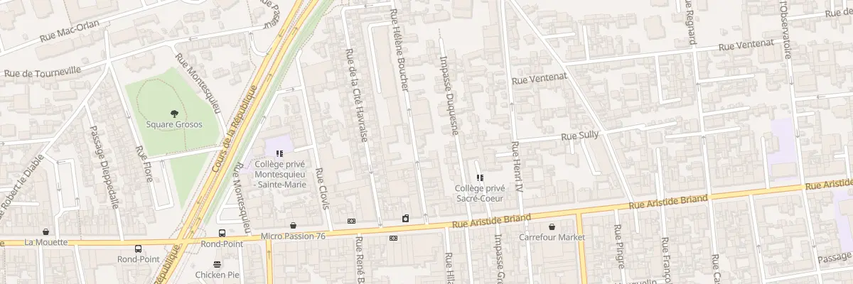 Plan du 16 Rue Hélène Boucher au Havre