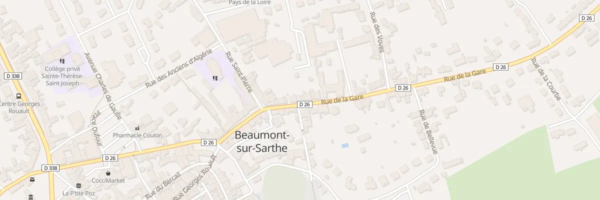 Plan du 25 Rue de la Gare à Beaumont-sur-Sarthe