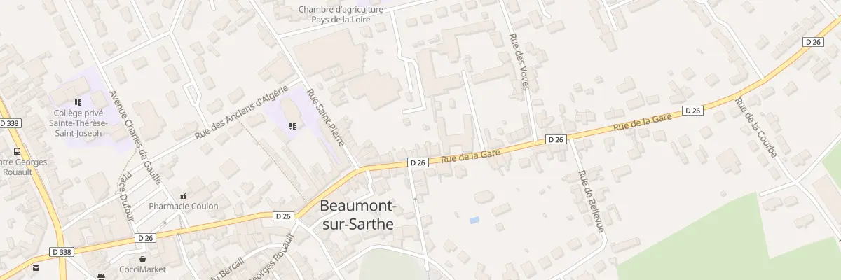 Plan du 29 Rue de la Gare à Beaumont-sur-Sarthe