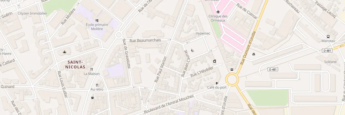 Plan du 36 Rue Paul Marion au Havre
