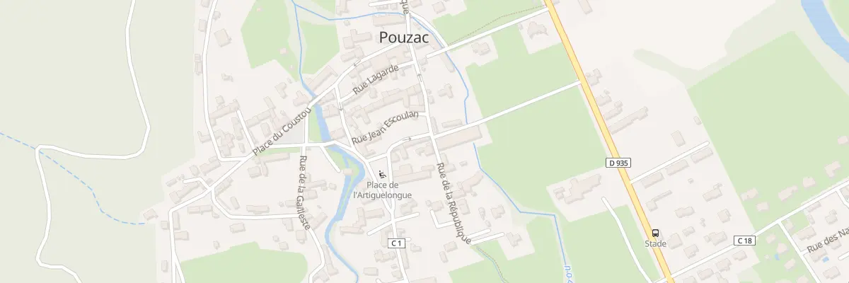Plan du 34 Rue de la République à Pouzac