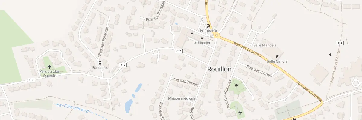Plan du 5 Rue des Fontaines à Rouillon