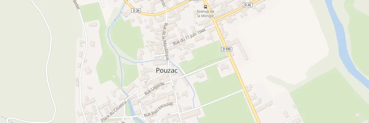 Plan du 7 Rue de la République à Pouzac