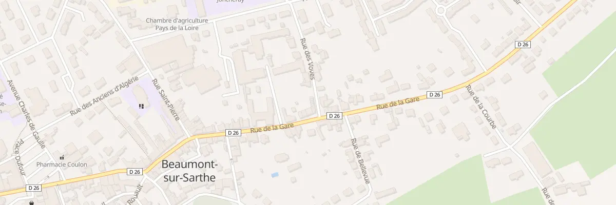 Plan du 43 Rue de la Gare à Beaumont-sur-Sarthe