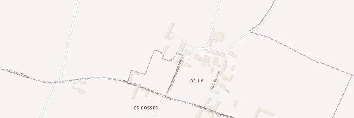 Plan du 5365F Billy à Chouppes