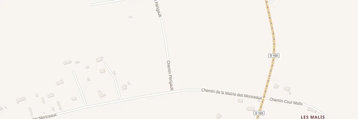 Plan du 54 Che Périgault aux Monceaux