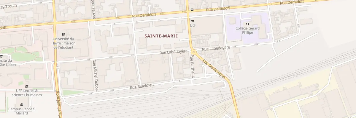 Plan du 52 Rue Labédoyère au Havre