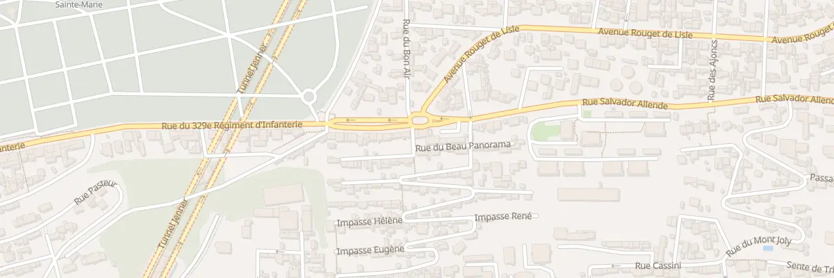 Plan du 100 Rue Salvador Allende au Havre