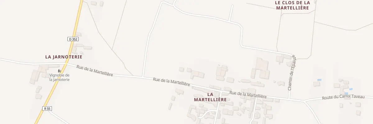 Plan du 1854 Rue de la Martellière à Saint-Nicolas-de-Bourgueil