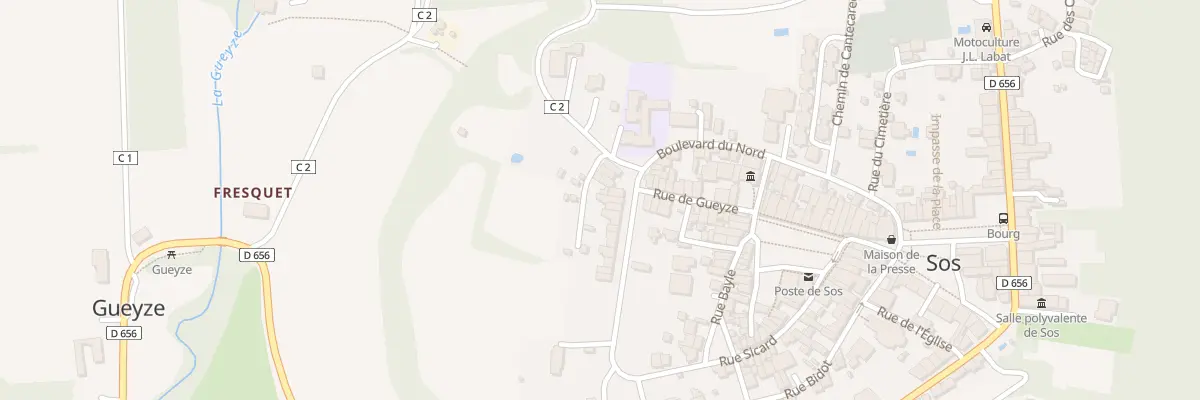 Plan du 9 Bd Paul Dat à Sos