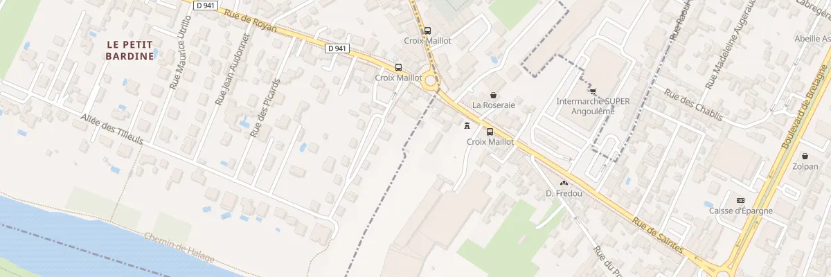 Plan du 249 Rue de Saintes à Angoulême