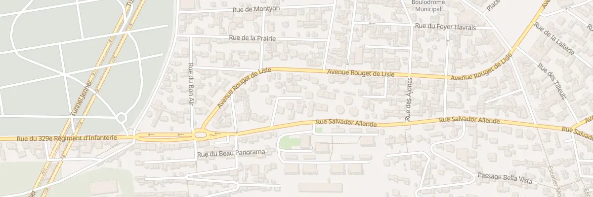 Plan du 25 Rue Salvador Allende au Havre