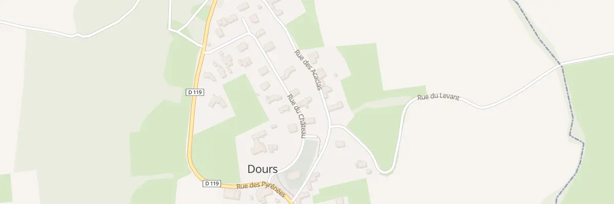 Plan du 6 Rue du Château à Dours