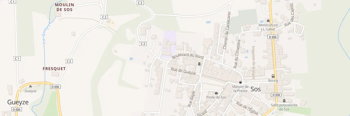 Plan du 14 Bd du Nord à Sos