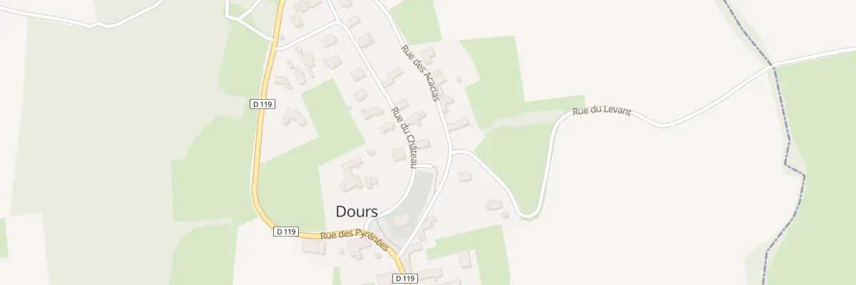 Plan du 4 Rue du Château à Dours