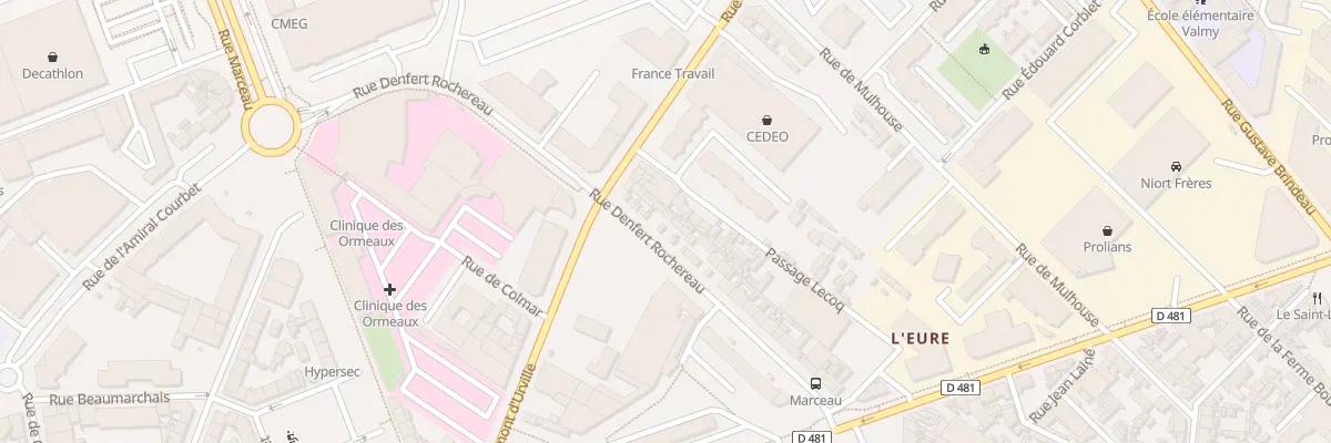 Plan du 40 Rue Denfert Rochereau au Havre