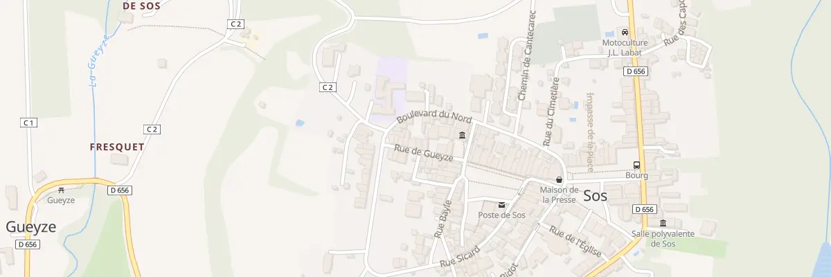 Plan du 11 Rue de Gueyze à Sos