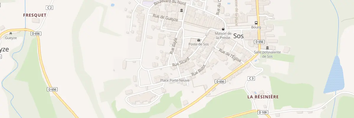 Plan du 6 Rue d’Angalin à Sos