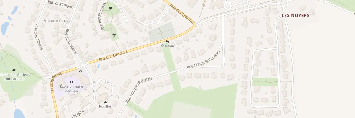 Plan du 14 Rue François Rabelais à Rouillon