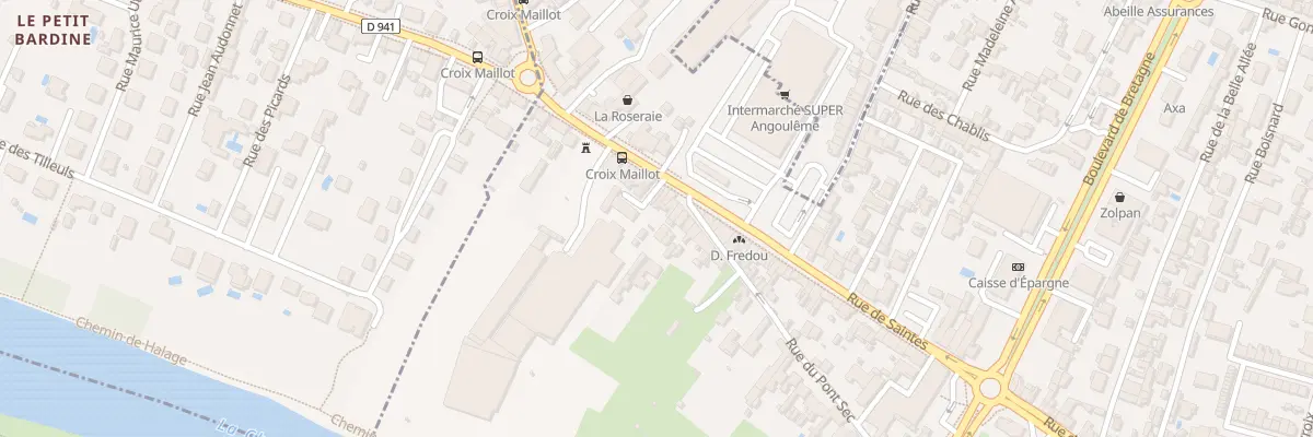 Plan du 217 Rue de Saintes à Angoulême