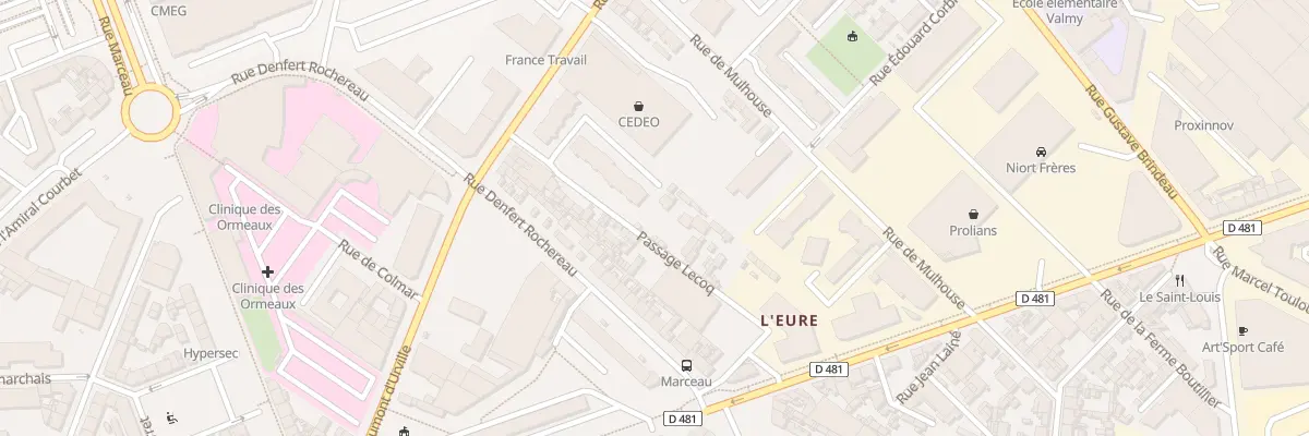 Plan du 20 Pas Lecoq au Havre