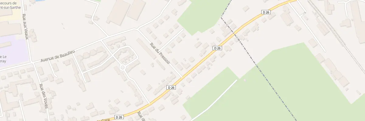 Plan du 99 Rue de la Gare à Beaumont-sur-Sarthe