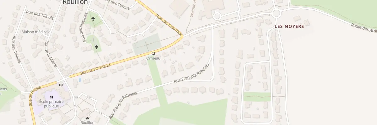 Plan du 8 Rue François Rabelais à Rouillon