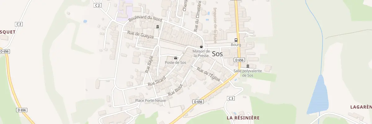 Plan du 7 Rue Bidot à Sos