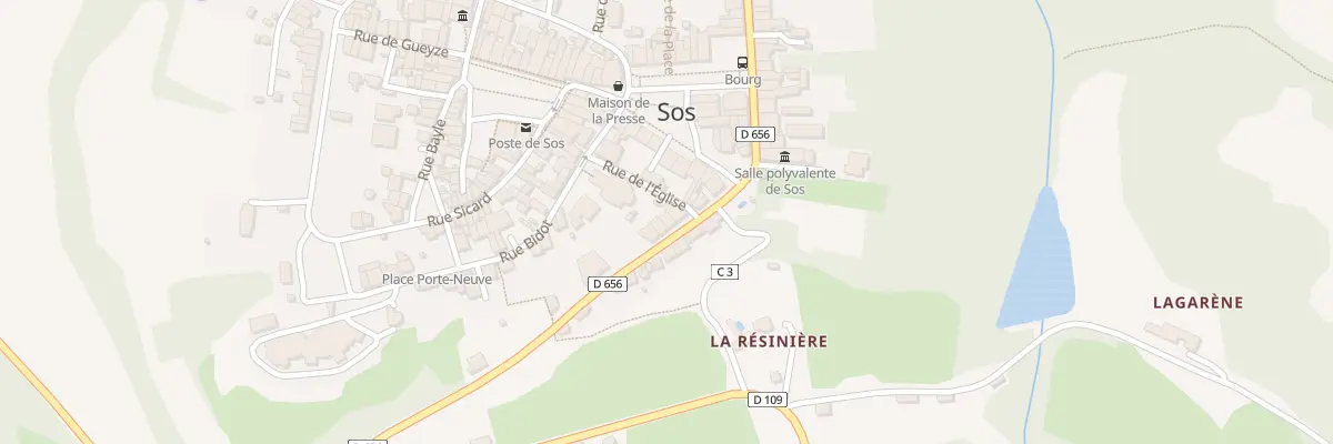 Plan du 5159 Cd 656 à Sos