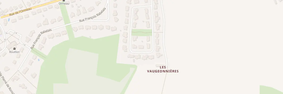 Plan du 25 Rue des Vaugeonnières à Rouillon