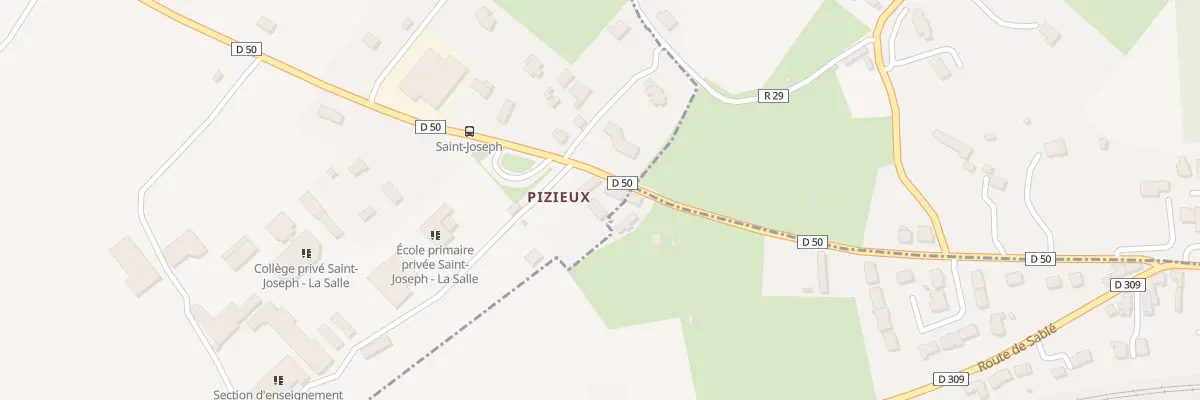 Plan du 5077 Pisieux à Pruillé-le-Chétif