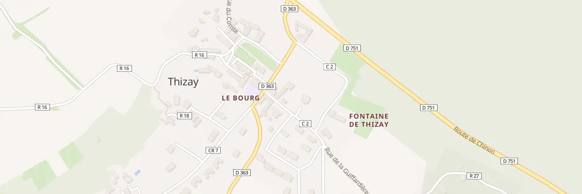 Plan du 1 Rue de la Fontaine à Thizay