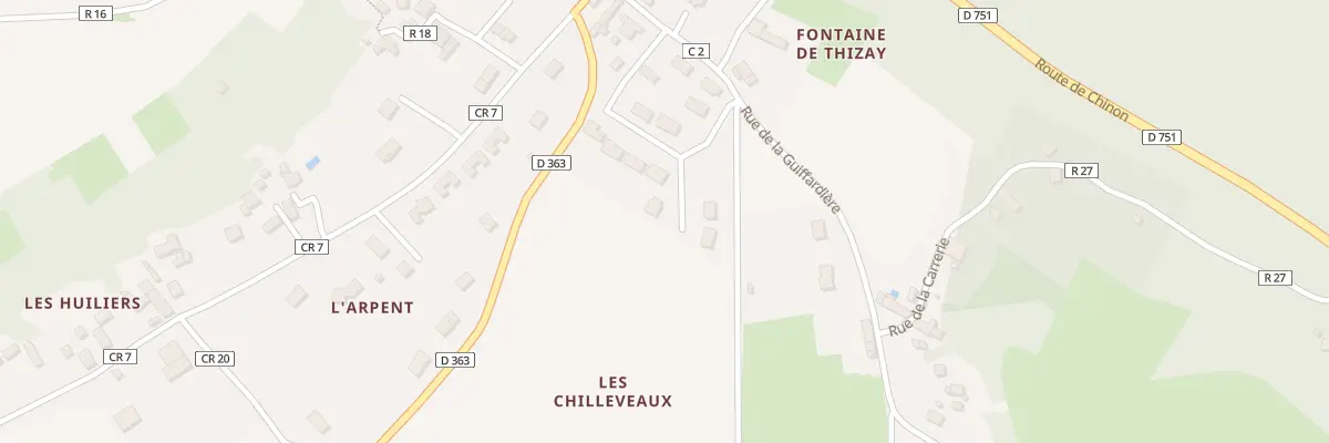 Plan du 3 All des Lisons à Thizay