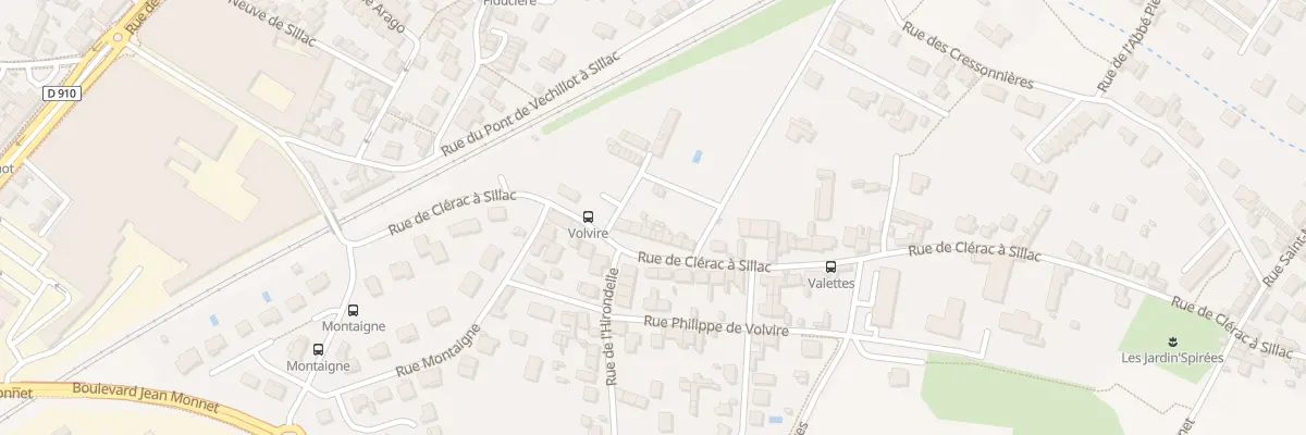 Plan du 308 Rue de Clérac à Sillac à Angoulême