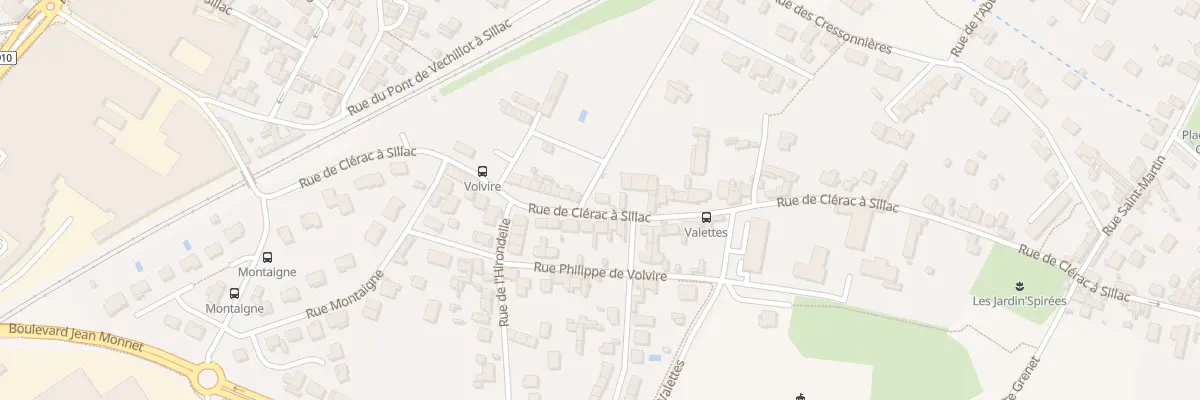 Plan du 298 Rue de Clérac à Sillac à Angoulême