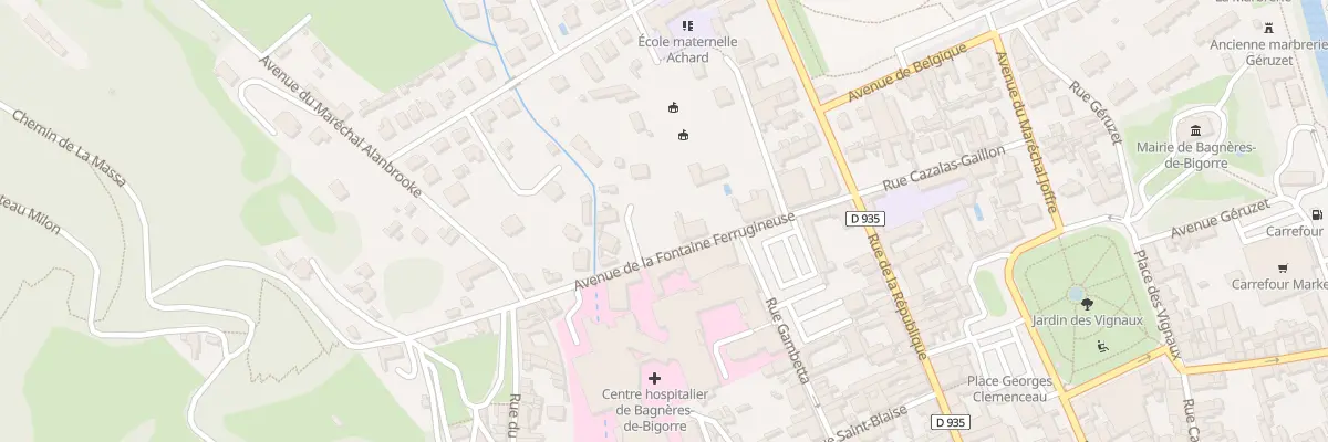 Plan du 8B Av Fontaine Ferrugineuse à Bagnères-de-Bigorre