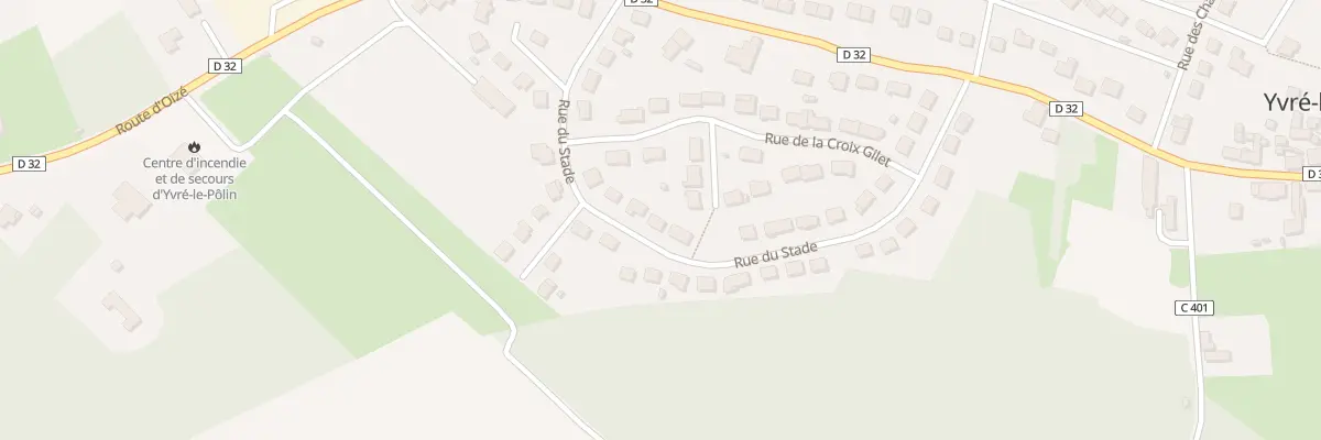 Plan du 22 Rue du Stade à Yvré-le-Pôlin