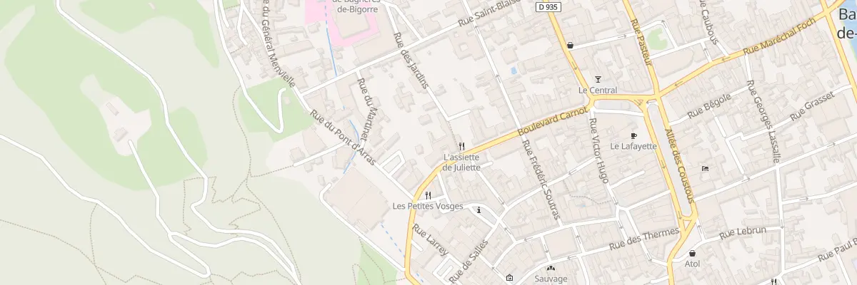Plan du 24 Bd Carnot à Bagnères-de-Bigorre