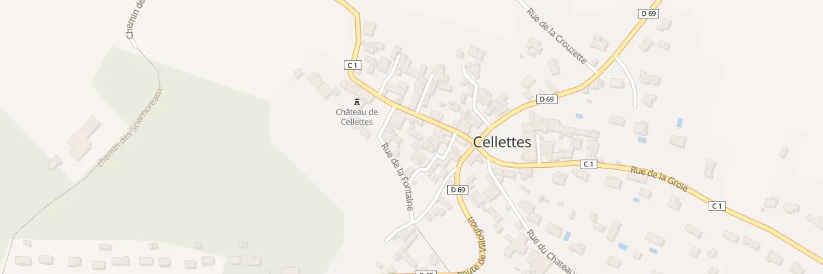 Plan du 1 Rue du Château à Cellettes
