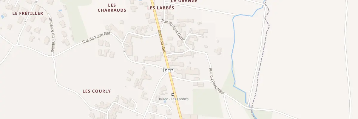 Plan du 38 Rte de Vars à Balzac