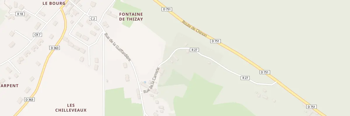 Plan du 6 Rue de la Carrerie à Thizay