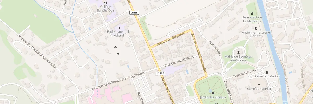 Plan du 2 Av de Belgique à Bagnères-de-Bigorre