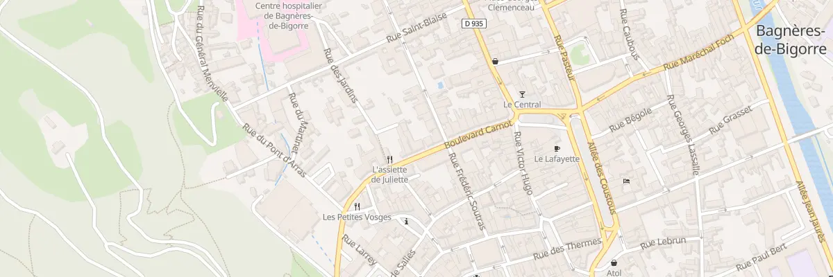 Plan du 18 Bd Carnot à Bagnères-de-Bigorre
