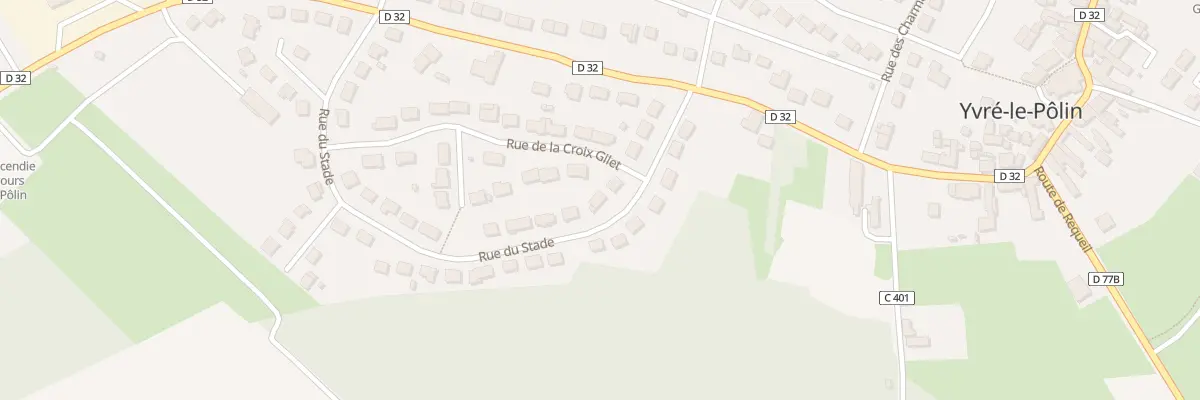 Plan du 10 Rue du Stade à Yvré-le-Pôlin