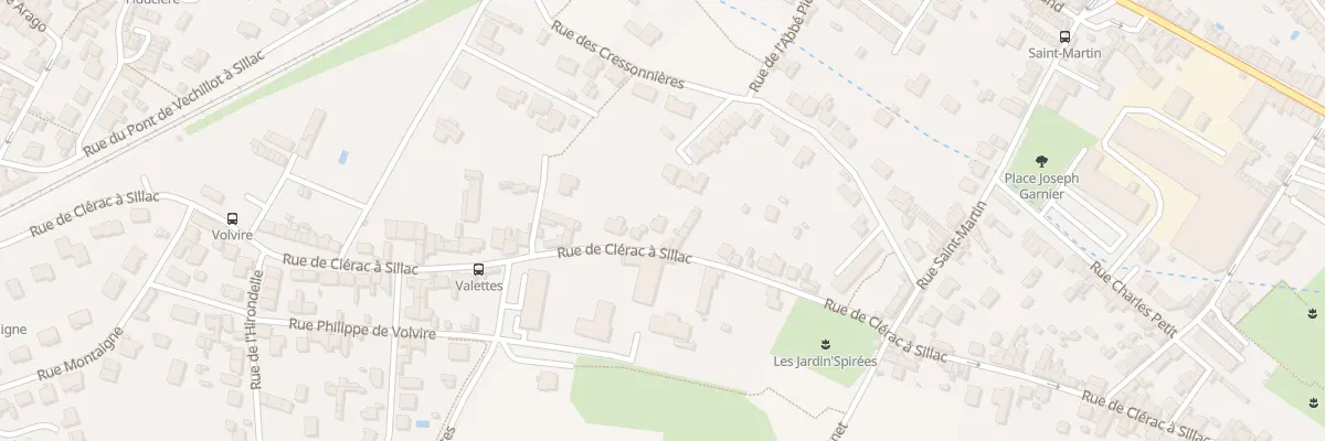 Plan du 250 Rue de Clérac à Sillac à Angoulême