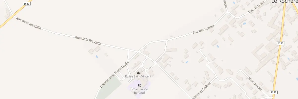 Plan du 1 Rue des Moulins Rochereau Le à Champigny en Rochereau